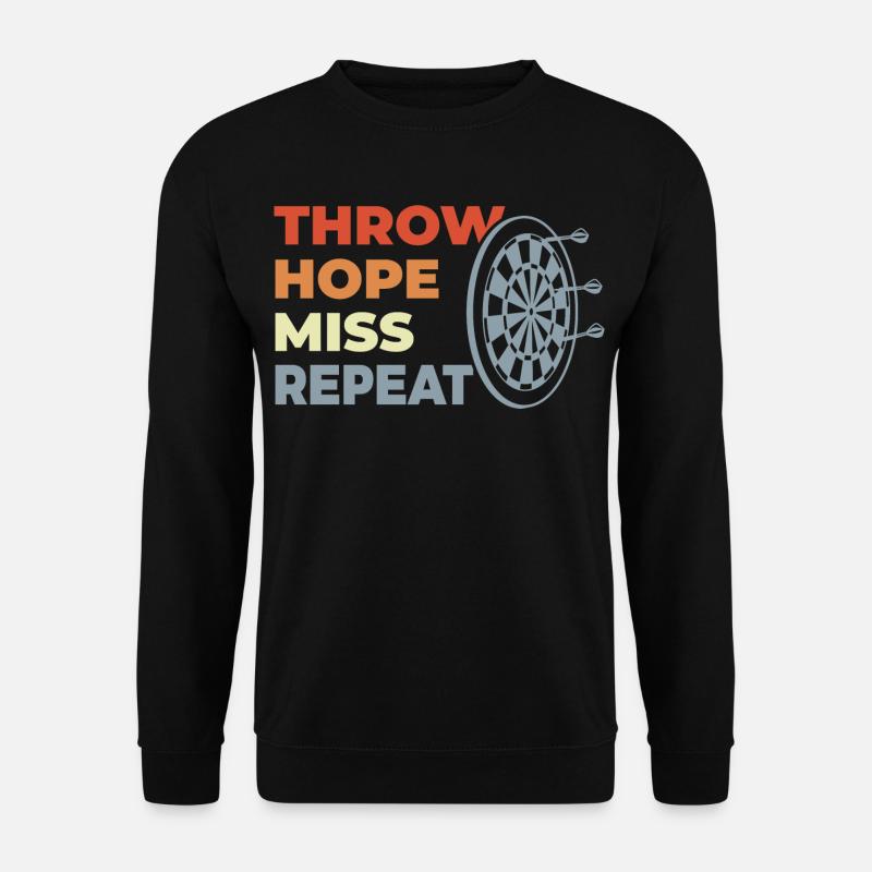 Throw Hope Miss Repeat - Unisex Pullover - Schwarz