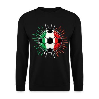Italy Champion 2024 for Football Fans - Unisex Sweatshirt - black - Front - Alina (178cm) & Michal (187cm)