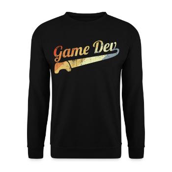 Vintage Game Developer - Unisex Sweatshirt - black - Front - Alina (178cm) & Michal (187cm)