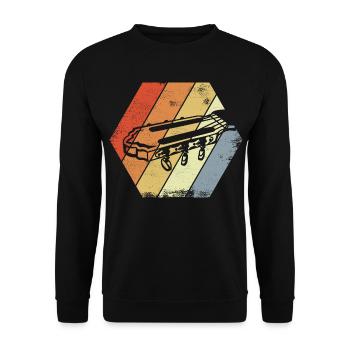 Guitar Headstock Vintage - Unisex Sweatshirt - black - Front - Alina (178cm) & Michal (187cm)