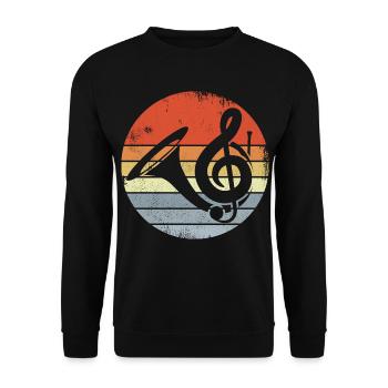 Croquis de cor français Look Vintage - Sweat-shirt Unisexe - noir - Devant - Alina (178cm) & Michal (187cm)