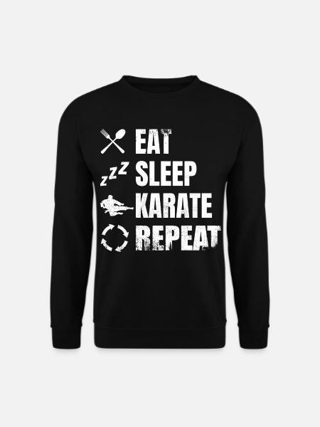 Eat Sleep Karate Repeat - Unisex Sweatshirt - black