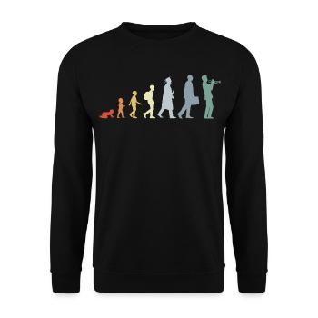 Trumpeter Life Cycle - Unisex Sweatshirt - black - Front - Alina (178cm) & Michal (187cm)