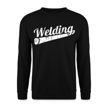 Funny Welder - Unisex Sweatshirt - black - Front - Alina (178cm) & Michal (187cm)