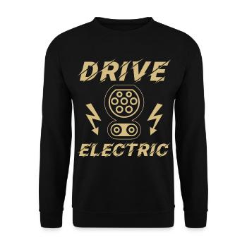 Drive Electric CCS Combo 2 Supercharge Elektro - Unisex Sweatshirt - black - Front - Alina (178cm) & Michal (187cm)