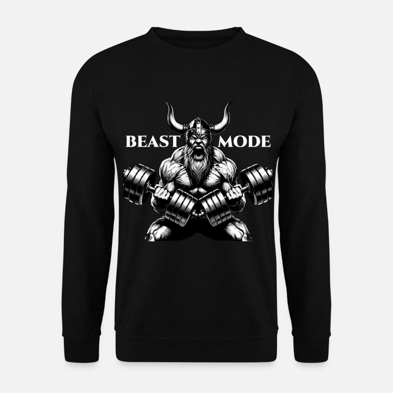 Wikinger Hanteln Training Bizeps Biest Modus Gesch - Unisex Pullover - Schwarz