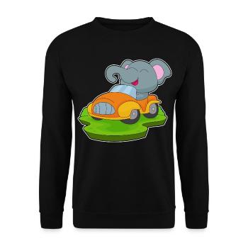 Elephant Car - Unisex Sweatshirt - black - Front - Alina (178cm) & Michal (187cm)