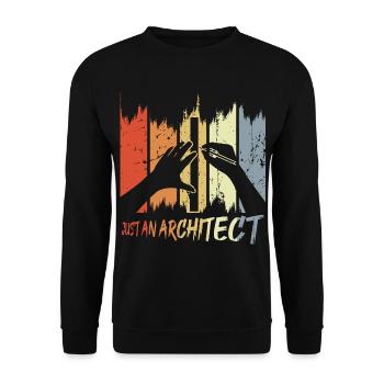 Drôle d’architecte - Sweat-shirt Unisexe - noir - Devant - Alina (178cm) & Michal (187cm)