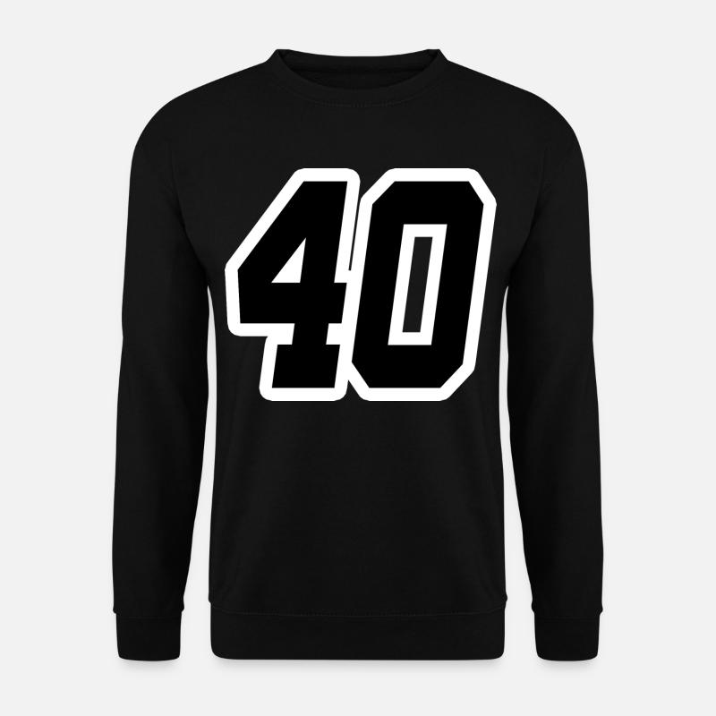 Nummer vierzig 40 - Unisex Pullover - Schwarz