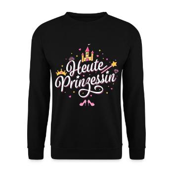 Karneval Kostüm Prinzessin lustiger Kostümersatz - Unisex Pullover - Schwarz - Vorne - Alina (178cm) & Michal (187cm)
