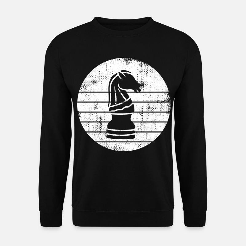 Chess Knight Sketch - Unisex Sweatshirt - black