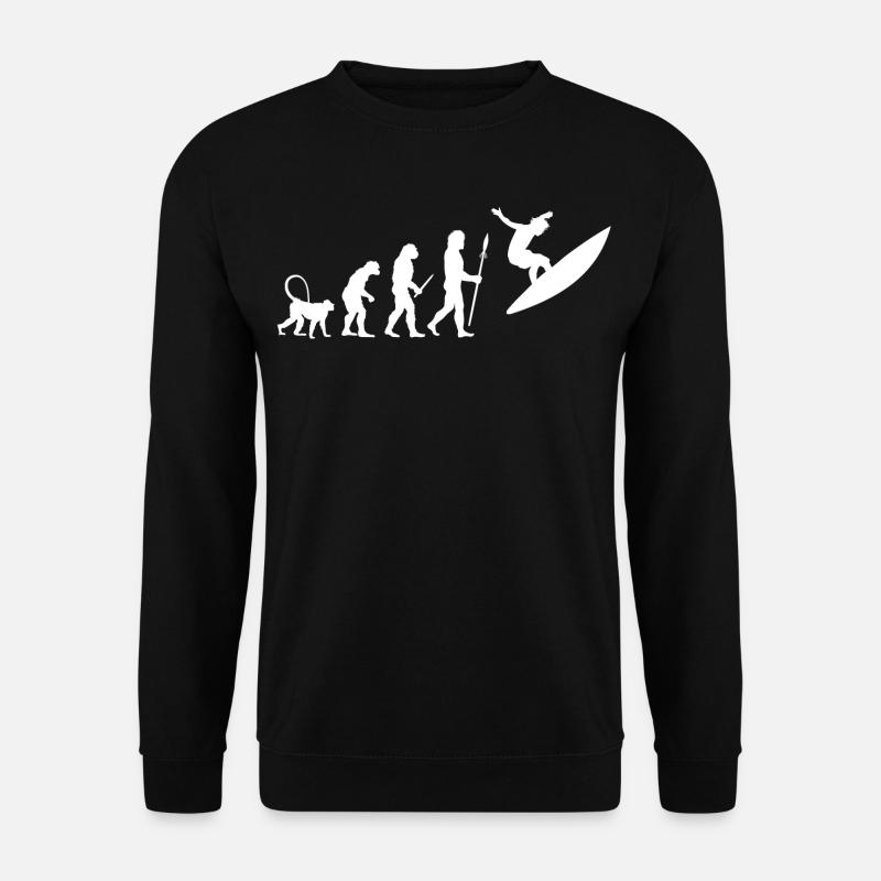 Évolution du surf - Sweat-shirt Unisexe - noir