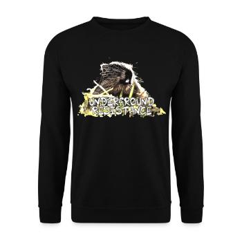 Marmotte culte - Résistance souterraine - Sweat-shirt Unisexe - noir - Devant - Alina (178cm) & Michal (187cm)