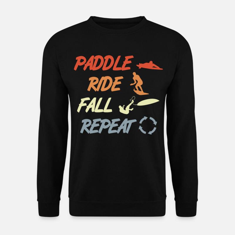 Paddle Surf Repeat - Unisex Sweatshirt - black