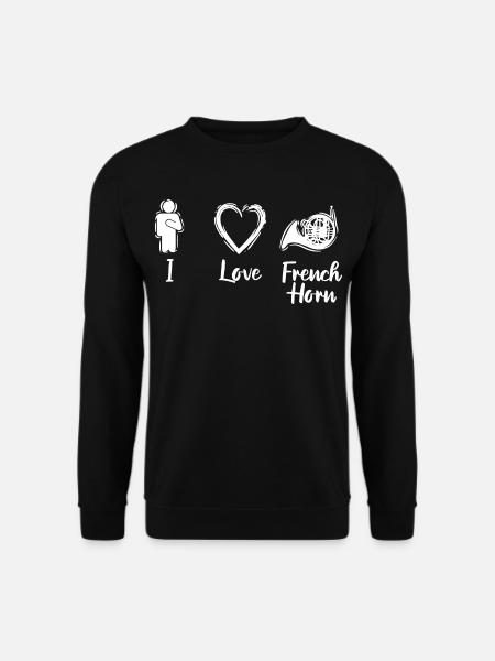 I Love French Horn - Unisex Sweatshirt - black