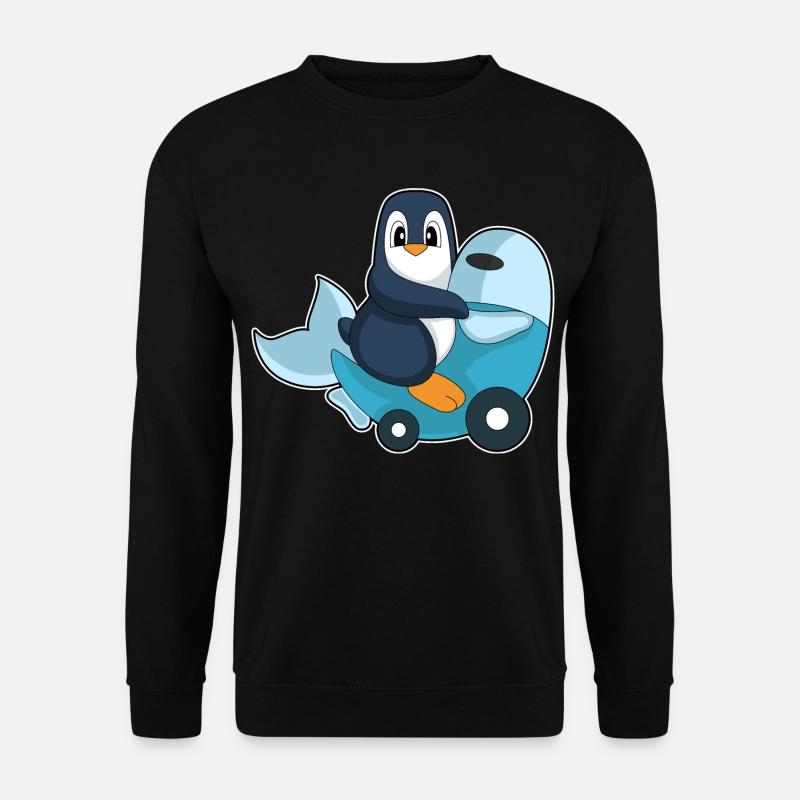 Pinguin Motorroller - Unisex Pullover - Schwarz