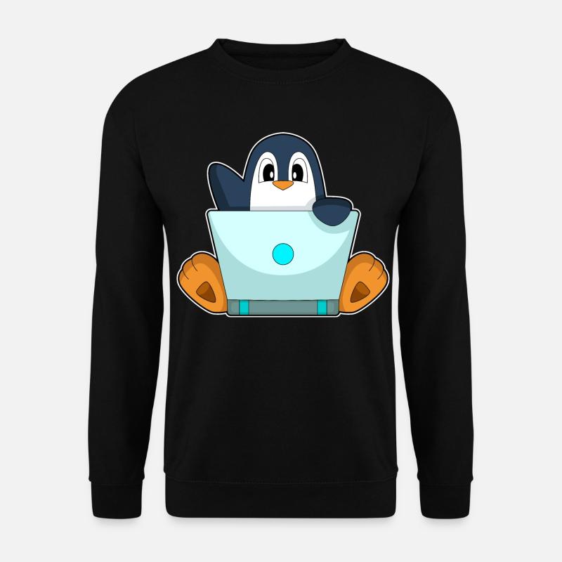 Penguin Laptop - Unisex Sweatshirt - black