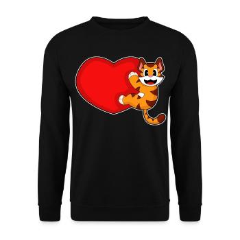 Tiger Heart - Unisex Sweatshirt - black - Front - Alina (178cm) & Michal (187cm)