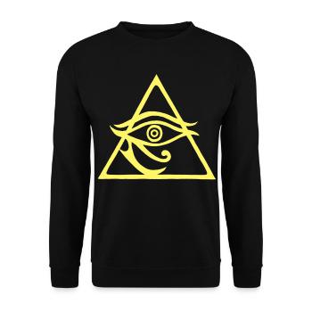 The Pyramid of the God Horus - Unisex Sweatshirt - black - Front - Alina (178cm) & Michal (187cm)