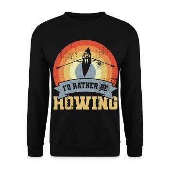 I’d Rather Be Rowing - Unisex Pullover - Schwarz - Vorne - Alina (178cm) & Michal (187cm)