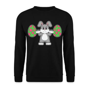 Culturisme de Pâques Bunny - Sweat-shirt Unisexe - noir - Devant - Alina (178cm) & Michal (187cm)