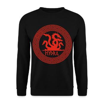 Red Hydra Symbol - Unisex Sweatshirt - black - Front - Alina (178cm) & Michal (187cm)