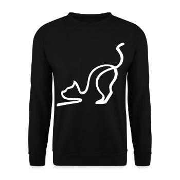 Sketch of the White Cat - Unisex Sweatshirt - black - Front - Alina (178cm) & Michal (187cm)