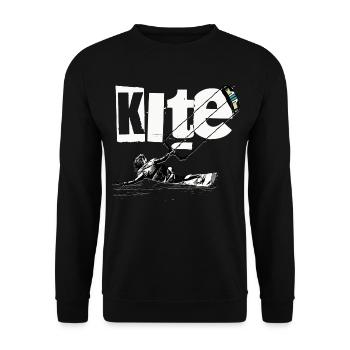 Cerf-volant - Sweat-shirt Unisexe - noir - Devant - Alina (178cm) & Michal (187cm)