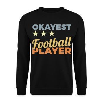Average American Footballer - Unisex Sweatshirt - black - Front - Alina (178cm) & Michal (187cm)