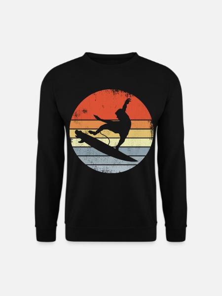 Surfing Vintage Look - Unisex Sweatshirt - black