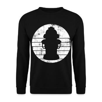 Fire Hydrant Drawing - Unisex Sweatshirt - black - Front - Alina (178cm) & Michal (187cm)