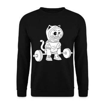 The Power of the White Kitten - Unisex Sweatshirt - black - Front - Alina (178cm) & Michal (187cm)
