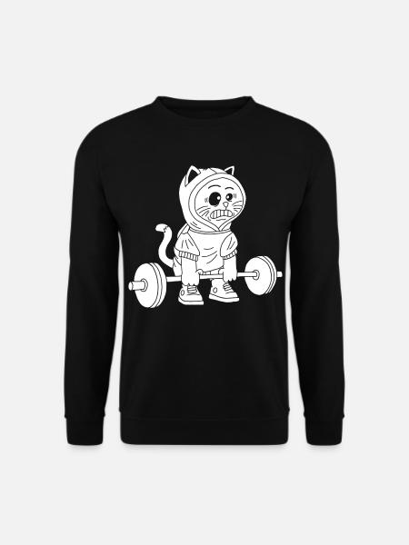 La puissance du chaton blanc - Sweat-shirt Unisexe - noir