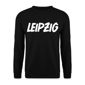 Leipzig - Unisex Pullover - Schwarz - Vorne - Alina (178cm) & Michal (187cm)