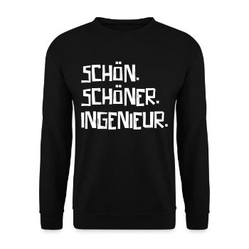 Schön Schöner Ingenieur - Unisex Pullover - Schwarz - Vorne - Alina (178cm) & Michal (187cm)