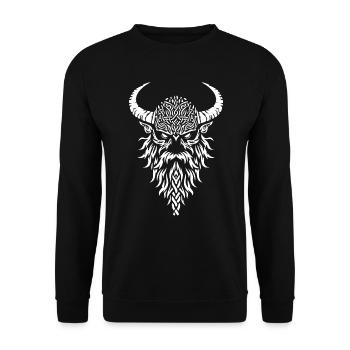 Viking warrior head - Sweat-shirt Unisexe - noir - Devant - Alina (178cm) & Michal (187cm)