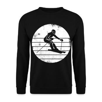 Skieur - Sweat-shirt Unisexe - noir - Devant - Alina (178cm) & Michal (187cm)