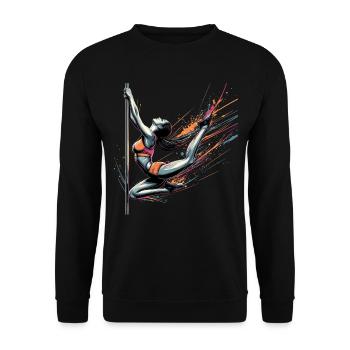 Pole Dance Dynamics Colors Gift - Unisex Sweatshirt - black - Front - Alina (178cm) & Michal (187cm)