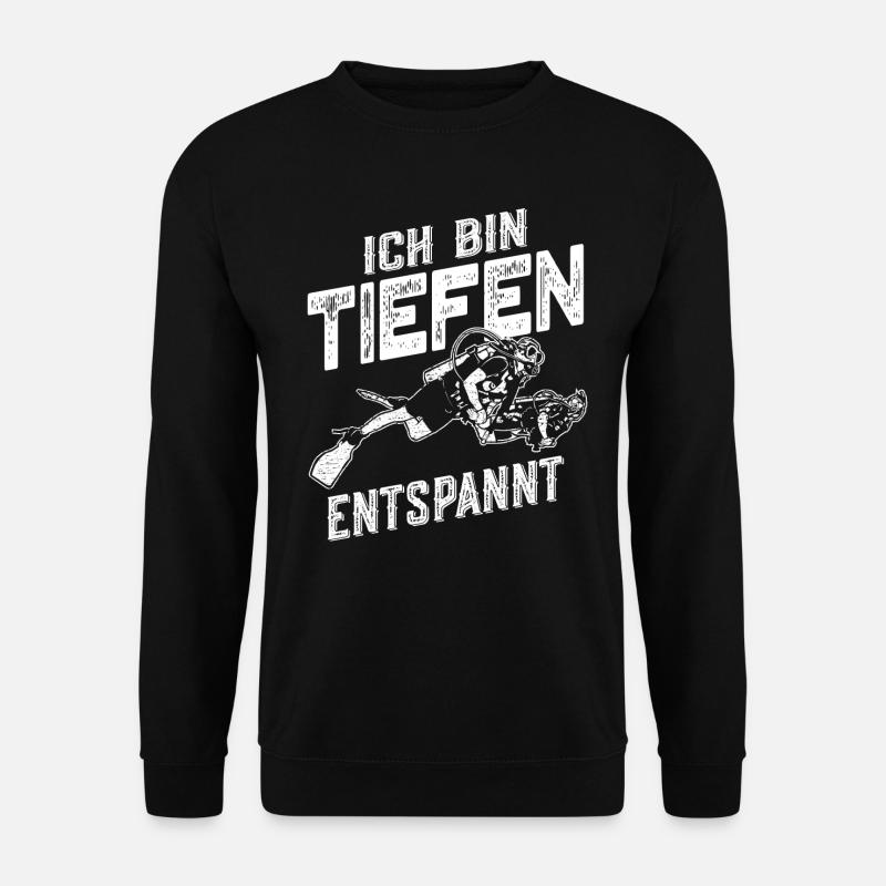 Tauchen Ich bin tiefenentspannt - Unisex Pullover - Schwarz