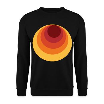 Retro Kreis Polka Dot - Unisex Pullover - Schwarz - Vorne - Alina (178cm) & Michal (187cm)