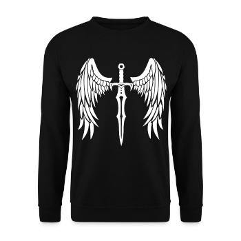 Winged Sword - Unisex Sweatshirt - black - Front - Alina (178cm) & Michal (187cm)
