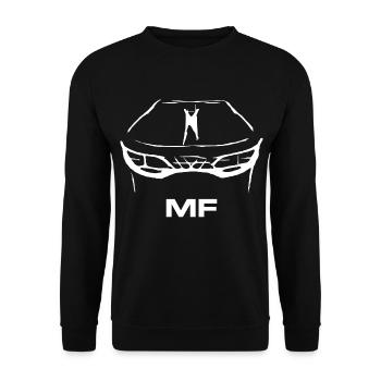 Evil Eye M F Tractor - Unisex Sweatshirt - black - Front - Alina (178cm) & Michal (187cm)