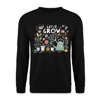 Laissez-le pousser des fleurs de jardin printanières - Sweat-shirt Unisexe - noir - Devant - Alina (178cm) & Michal (187cm)