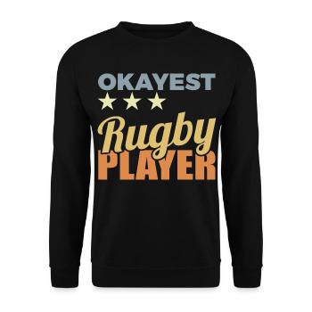 Average rugby player - Unisex Sweatshirt - black - Front - Alina (178cm) & Michal (187cm)