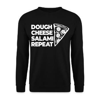 Dough Cheese Salami Again - Unisex Sweatshirt - black - Front - Alina (178cm) & Michal (187cm)
