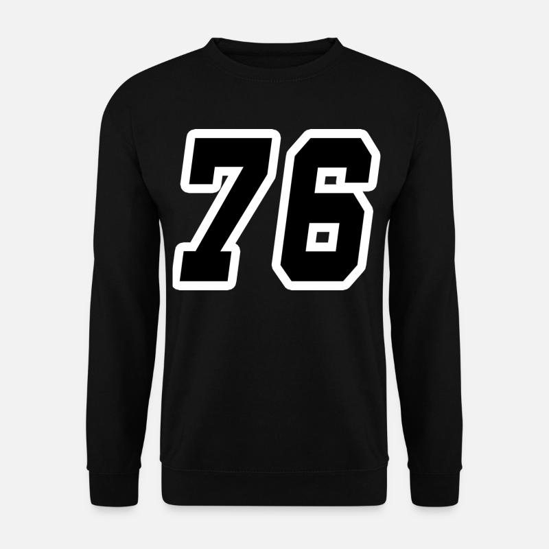 Nummer sechsundsiebzig 76 - Unisex Pullover - Schwarz