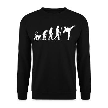Karate Evolution - Unisex Pullover - Schwarz - Vorne - Alina (178cm) & Michal (187cm)