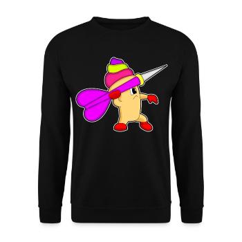 Cupcake Dart Dartpfeil - Unisex Sweatshirt - black - Front - Alina (178cm) & Michal (187cm)