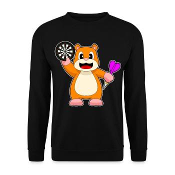 Cible de fléchettes de hamster - Sweat-shirt Unisexe - noir - Devant - Alina (178cm) & Michal (187cm)