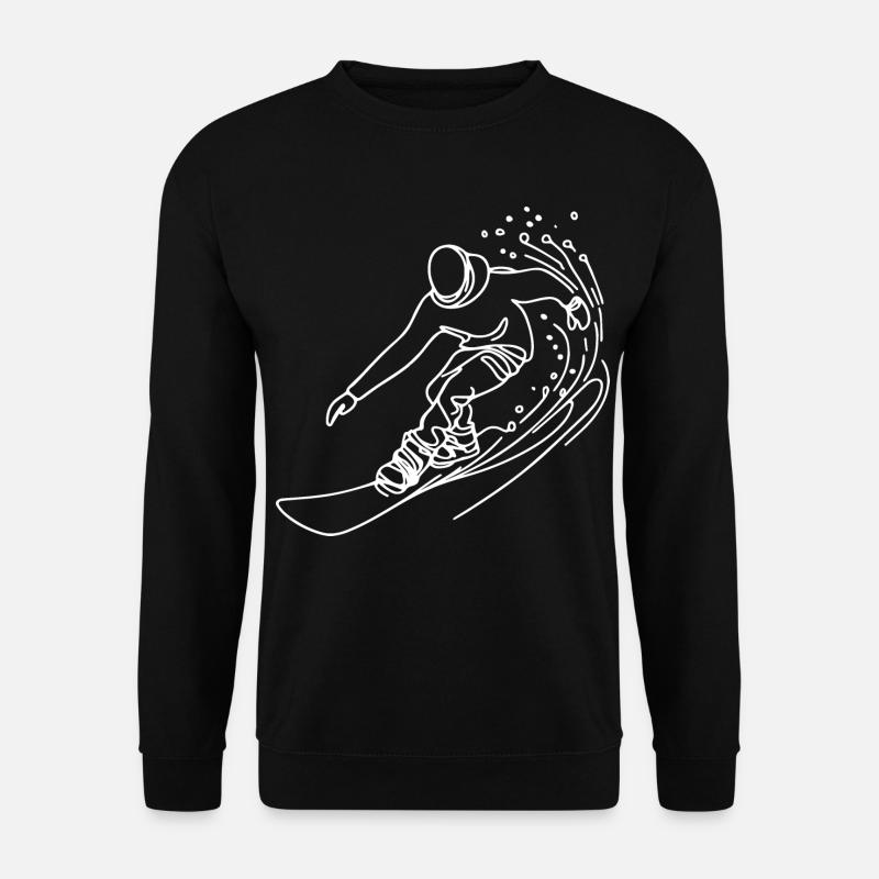 Snowboarder Drawing - Unisex Sweatshirt - black